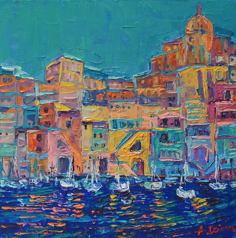 770x776 Saatchi Art Bay Of Naples - Bay Of Naples Painting