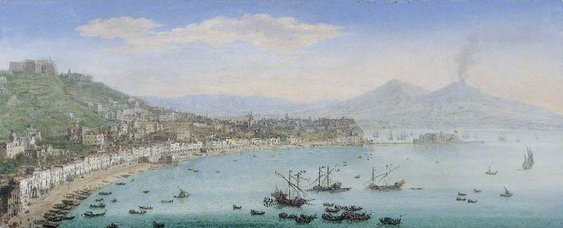 800x325 The Bay Of Naples Seen From Posillipo, Italy Art Uk - Bay Of Naples Painting