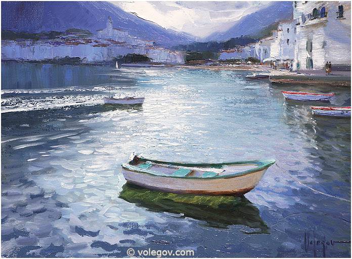 696x512 Emerald Bay, Painting, - Bay Painting