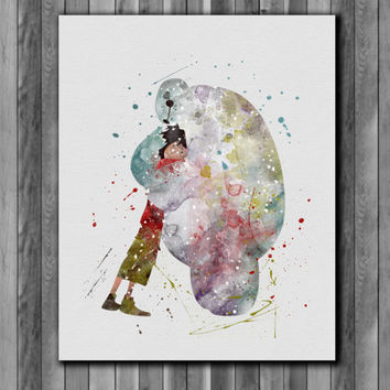 354x354 Baymax And Hiro Hamada Disney 4 From Digitalaquamarine On Etsy - Baymax Painting