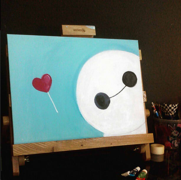 614x610 Baymax Painting Speedpaint By Ivy Ros360 - Baymax Painting