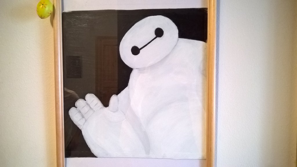 1024x576 Baymax The Oil Painting By Whitepearl09 - Baymax Painting
