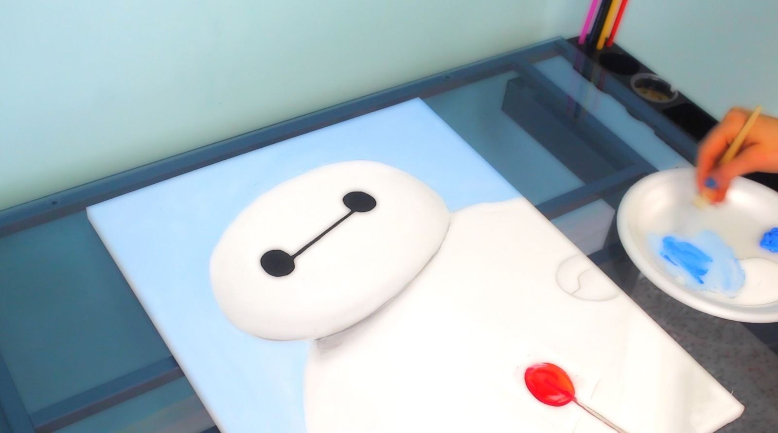 1600x891 Big Hero 6 Paintings Disney Bananajamana - Baymax Painting