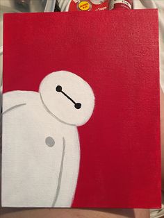 236x314 Diy Baymax Canvas Painting. Inspired From Disney's Big Hero 6 - Baymax Painting