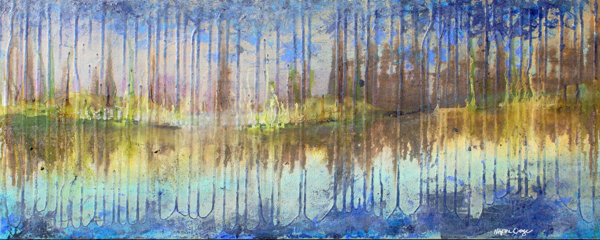 2000x800 Blue Bayou Maxineorangeart - Bayou Painting