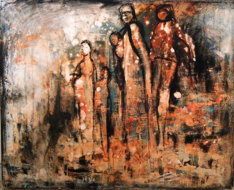 770x624 Saatchi Art Exile Painting By Faiza Bayou - Bayou Painting