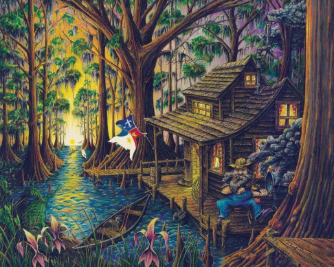486x389 Where Y'Art Bayou Country By Jon Guillaume - Bayou Painting