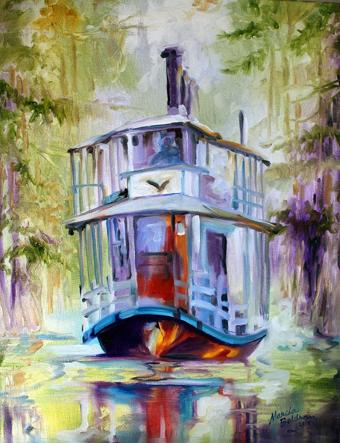 692x900 Bayou Taxi Waterscape Painting By Marcia Baldwin - Bayou Painting