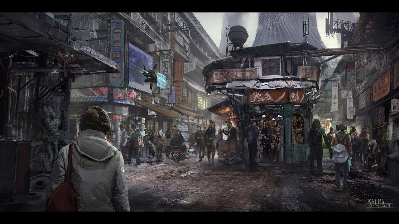 1280x720 Environment Painting - Bazaar Painting