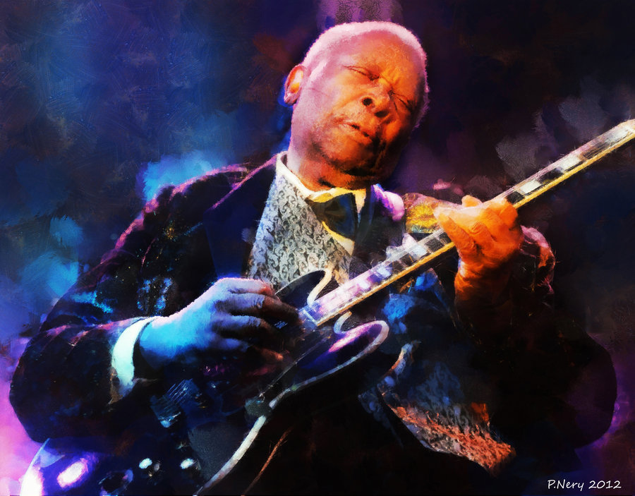 900x703 Bb King - Bb King Painting