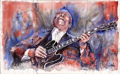 236x146 Bb King.jpg (Sabine Eichler) Pinturas Jazz Bb - Bb King Painting