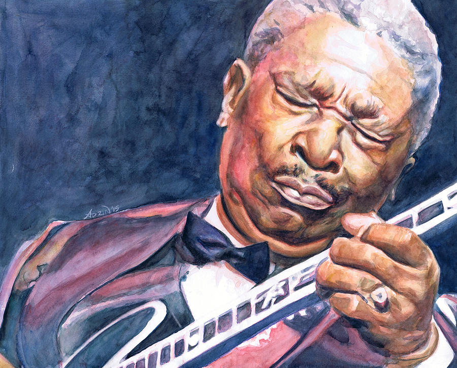 900x725 Bb King Painting By Adrienne Norris - Bb King Painting