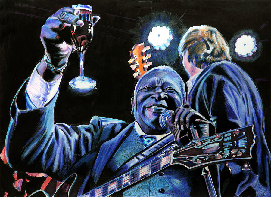 900x656 Bb King Painting By Chris Benice - Bb King Painting