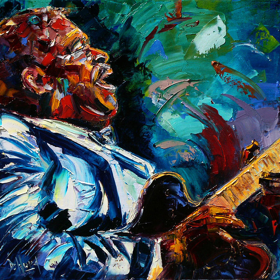 900x900 Bb King Painting By Debra Hurd - Bb King Painting