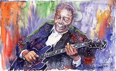 235x145 Bb King Painting By Michael Lee - Bb King Painting