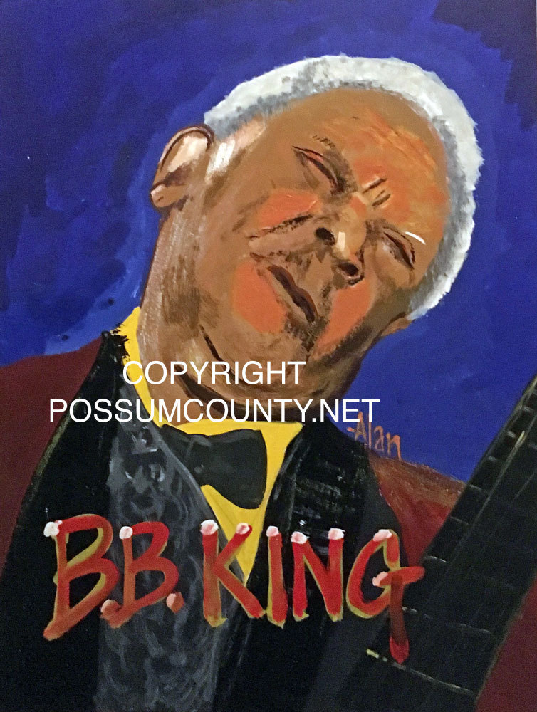 754x1000 B B King Painting By Alan The Portrait Guy - Bb King Painting