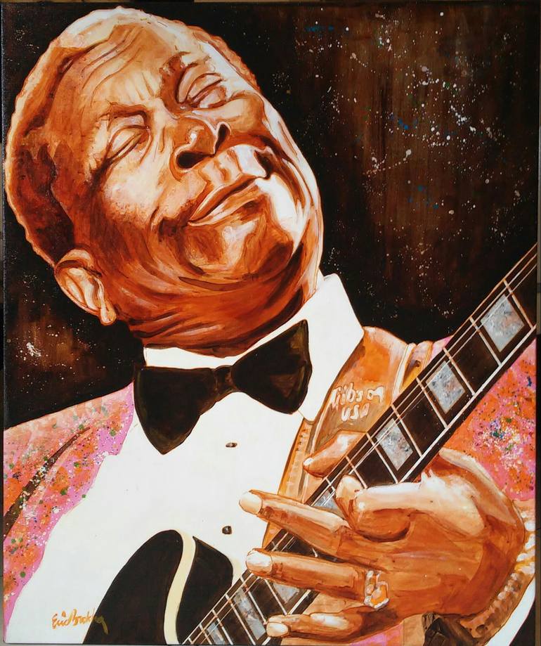 770x919 Saatchi Art Bb King Painting By Eric Brakha - Bb King Painting