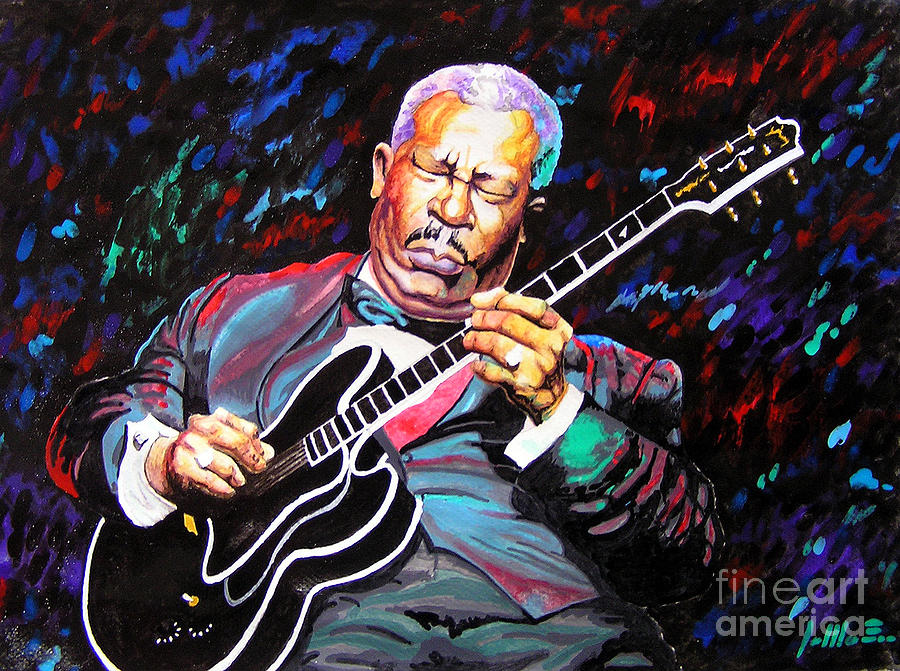 900x671 Tribute To Bb King Painting By Jose Miguel Barrionuevo - Bb King Painting