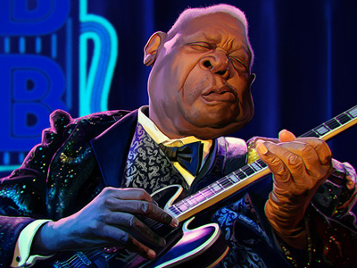 400x300 B.b. King By Markdraws - Bb King Painting