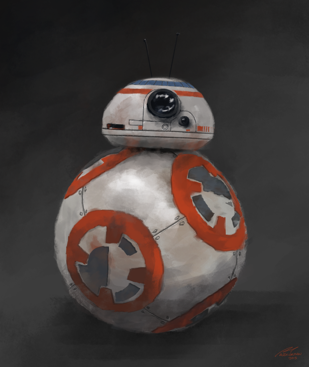 1080x1280 Began A 1 Painting A Day Challenge With The Best Droid Ever Bb8 - Bb8 Painting