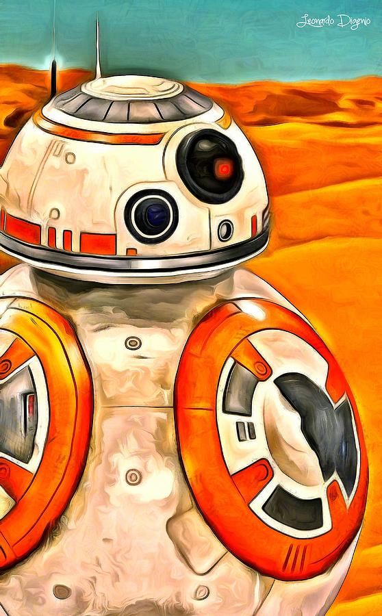 558x900 Star Wars Bb 8 Painting By Leonardo Digenio - Bb8 Painting
