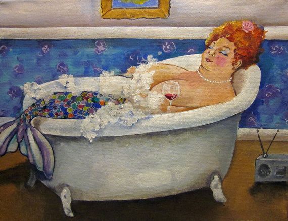 570x437 Mermaid Bbw Art Print Nancy Mermaid Giclee Print On Watercolor - Bbw Painting