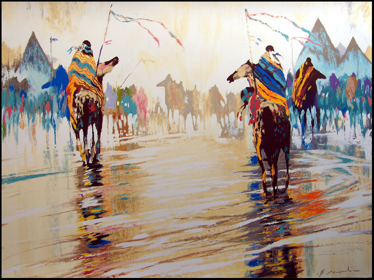 727x545 Bc Nowlin This Way Signed Numbered Serigraph On Canvas L@@k! Ebay - Bc Nowlin Painting