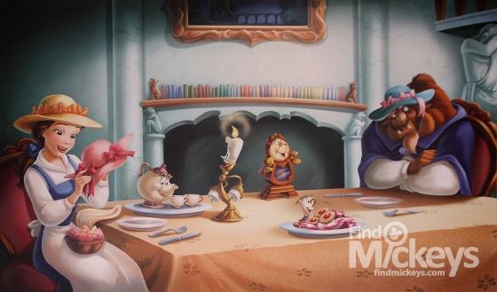 560x329 Be Our Guest Restaurant Hidden Mickey Walt Disney World Resort - Be Our Guest Painting