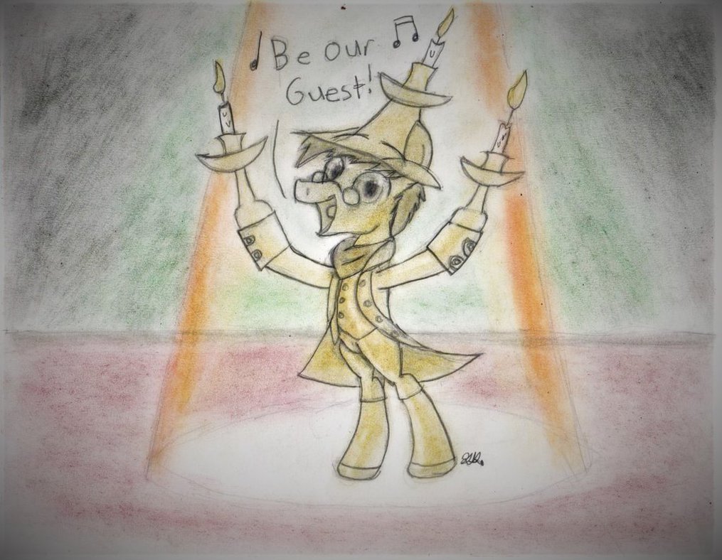 1015x788 Be Our Guest (Disneymlp Fim Version) By Brogararts - Be Our Guest Painting