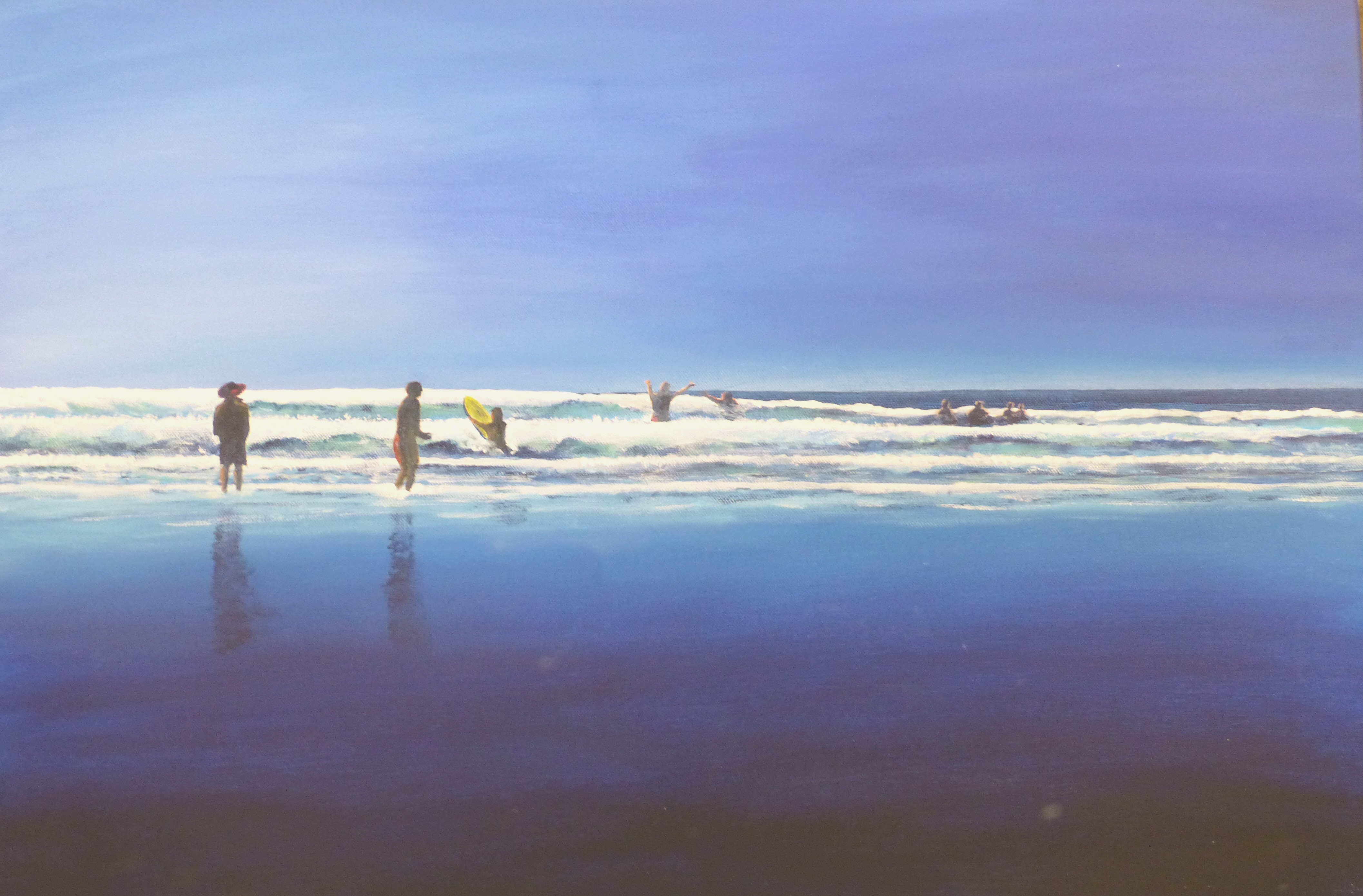 4228x2780 It's Days Like These Oakura Beach, New Zealand Revised Acrylic - Beach Acrylic Painting