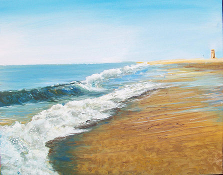 446x350 Introduction To Acrylic Painting Begins - Beach Acrylic Painting