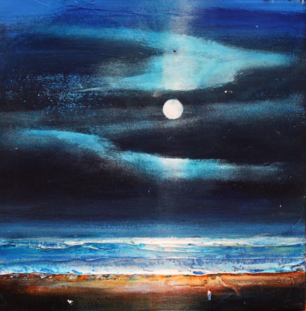 600x609 Toni Grote Spiritual Art Amp Jewelry From My Heart To Yours August - Beach At Night Painting