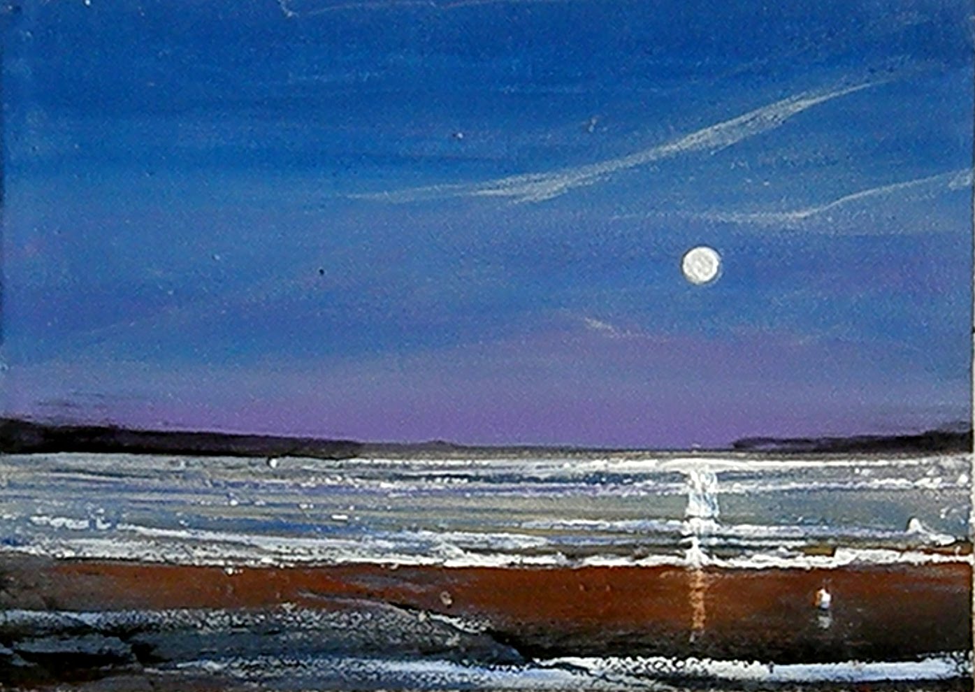 1395x990 Toni Grote Spiritual Art Amp Jewelry From My Heart To Yours July - Beach At Night Painting
