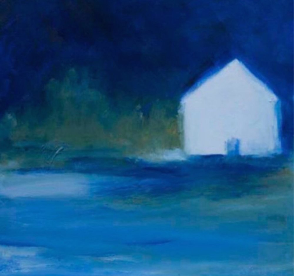 1000x938 Beach Home - Beach At Night Painting