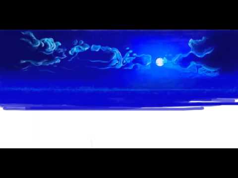 480x360 Fast Painting The Night Beach - Beach At Night Painting