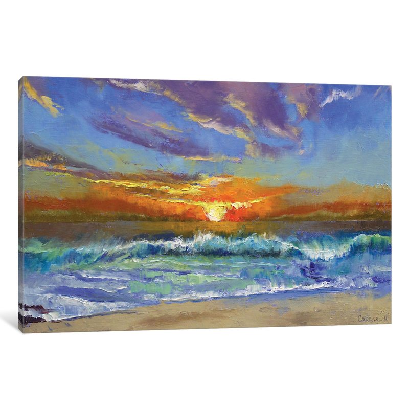 800x800 Beachcrest Home - Beach At Sunset Painting