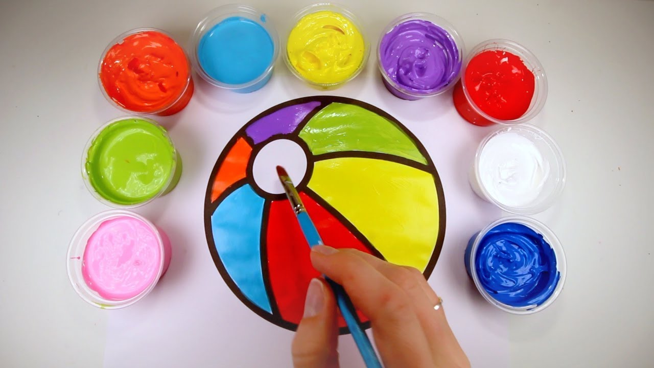 1280x720 Beach Ball Painting For Kids Fun Easy Painting For Children - Beach Ball Painting