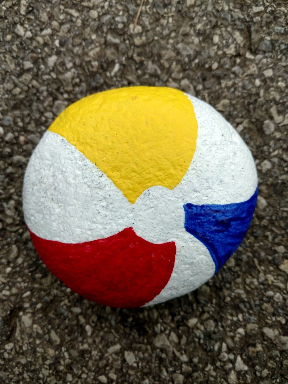 1002x1336 Beach Ball Rock Painting Painted Rocks Beach Ball - Beach Ball Painting