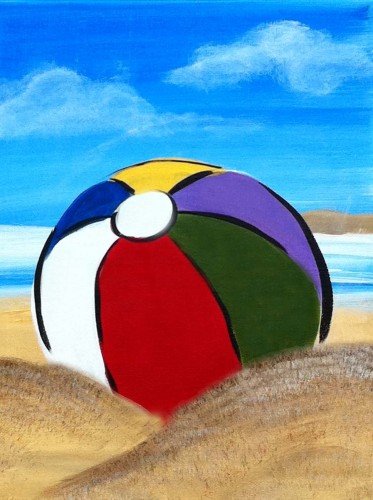 373x500 Family Night - Beach Ball Painting