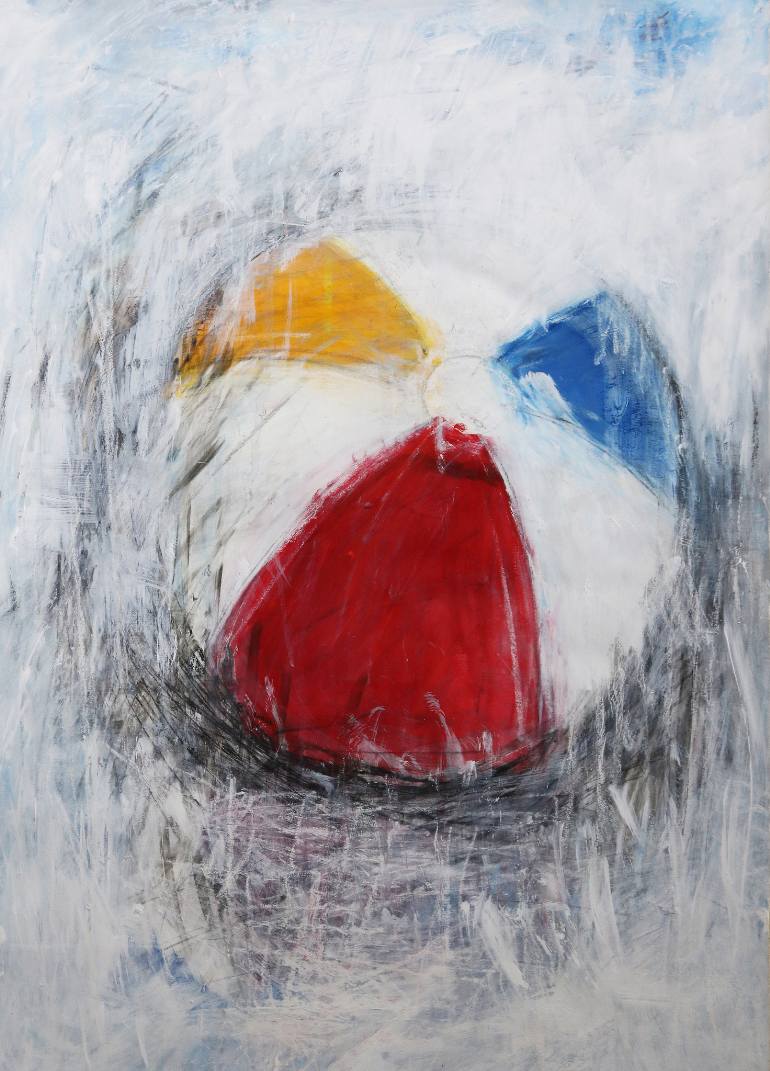 770x1071 Saatchi Art Her Majesty's Other Beach Ball Drawing By S Richardson - Beach Ball Painting