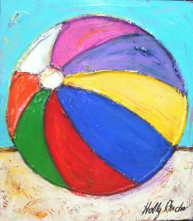 279x320 Seaside Fl Art Blue Giraffe 30a - Beach Ball Painting