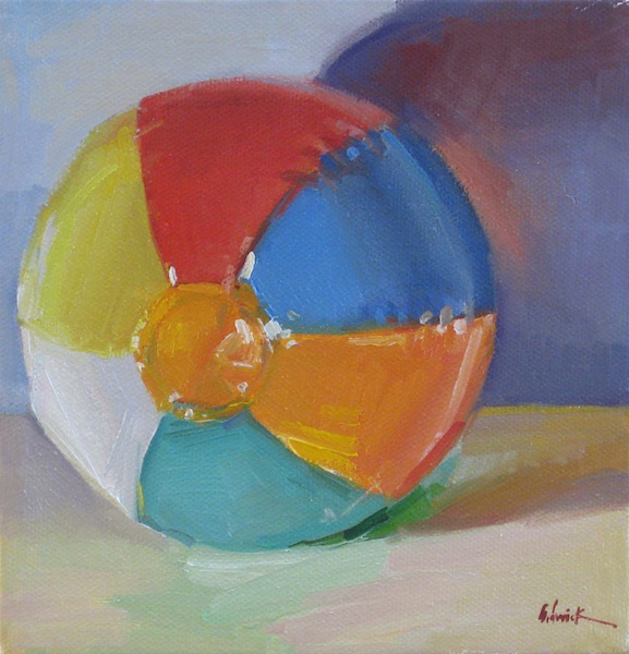 577x600 Sedwick Studio Beach Ball Beach Shore Coast Sea Ocean Pool - Beach Ball Painting