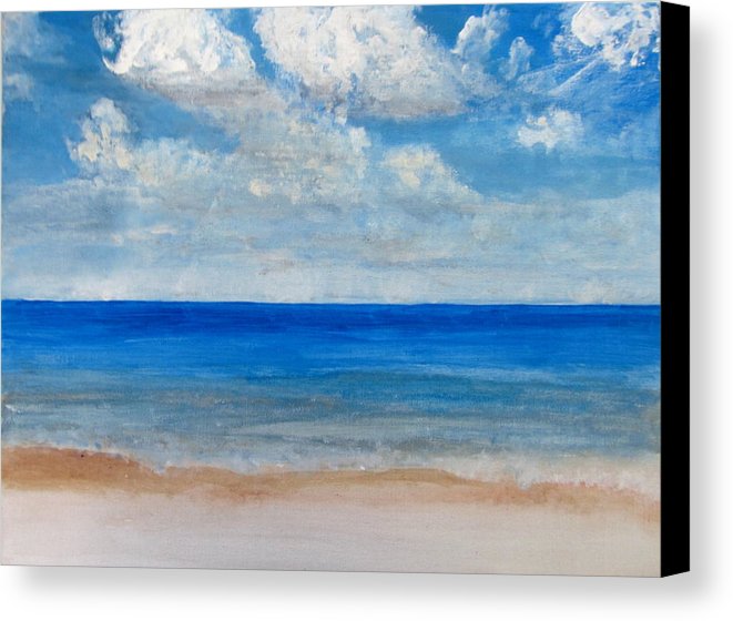 661x560 Soft Sea Waves Beach Paintings Canvas Print Canvas Art By - Beach Canvas Painting
