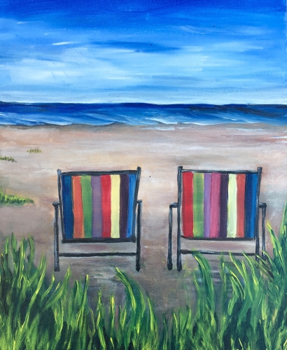 410x500 Beach Chairs - Beach Chair Painting