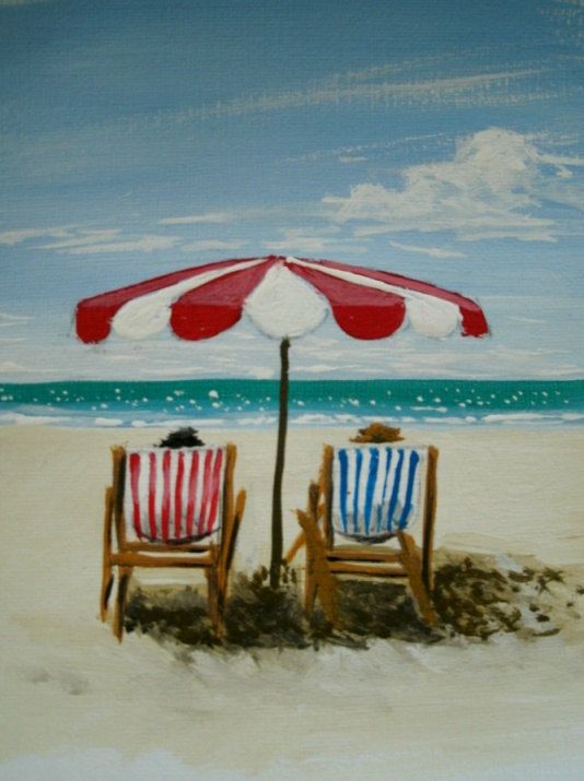 534x715 Beach Chairs 5 Dollar Painting Beach Chairs, Beach And Etsy - Beach Chair Painting