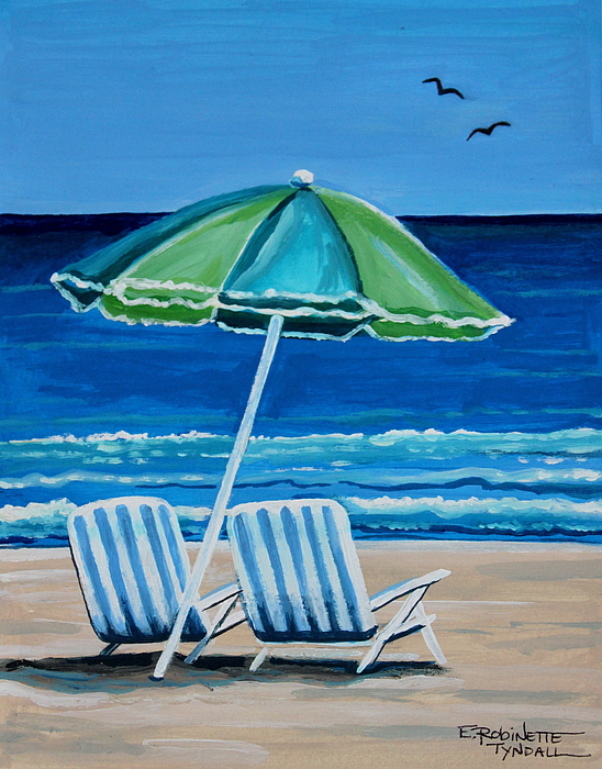 Beach Chair Painting at PaintingValley.com | Explore collection of ...