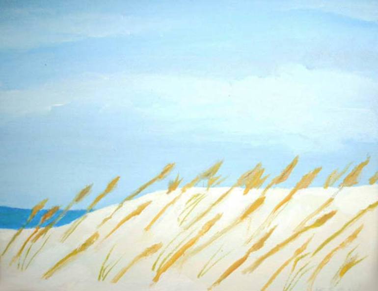 770x594 Saatchi Art Beach Grass Painting By Valerie Leri - Beach Grass Painting
