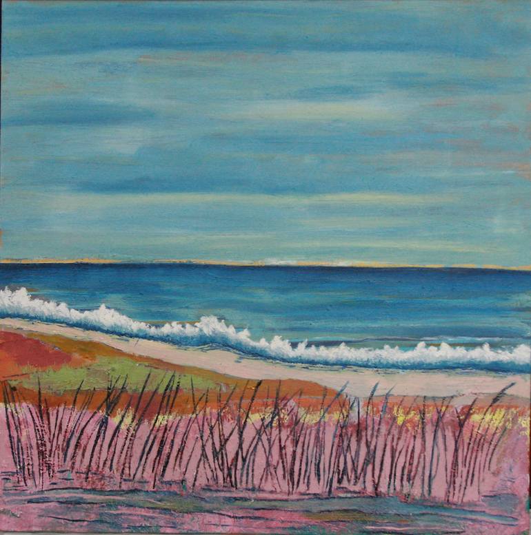 770x777 Saatchi Art Beach Grass Amp Surf Painting By Crias Corrigan - Beach Grass Painting