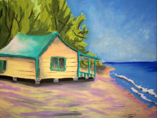 650x489 Beach House Debbie Adams Foundmyself - Beach House Painting