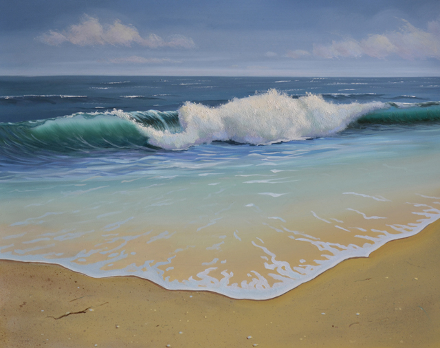 640x506 Final Details Ocean Wave Seascape Oil Painting - Beach Oil Painting